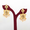 925 Silver Krishna Temple Pearl Bridal Earrings for Women