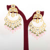 925 Silver Jadau Chandbali Wedding Earrings for Women