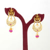 925 Silver Temple Laxmi Chandbali Wedding Earrings