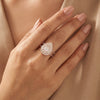 925 Sterling Silver Drop CZ Italian Ring for Women