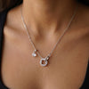 925 Sterling Silver Linked Daily Wear CZ Pendant Chain