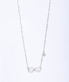 925 Sterling Silver Infinity Glow CZ Pendant Chain