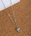 925 Sterling Silver Puffy Heart Daily Wear Pendant Chain