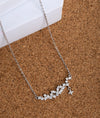 925 Sterling Silver Starry Daily Wear CZ Pendant Chain