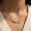 925 Sterling Silver Starry Daily Wear CZ Pendant Chain