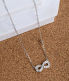 925 Sterling Silver Infinity Glow CZ Pendant Chain