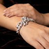 925 Silver Black Enamel CZ Party Wear Kada  