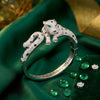 925 Silver Black Enamel CZ Party Wear Kada  