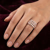 925 Sterling Silver Italian Baguette Ring for Women