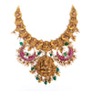 925 Silver Laxmi Chandbali Short Bridal Necklace for Women