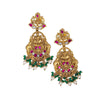 925 Silver Temple Laxmi Wedding Earrings for Women