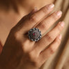 925 Silver Oxidized Traditional Adjustable Ring for Women