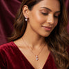 925 Silver Heart Charm Italian Pendant Chain Set for Women