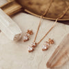925 Silver Heart Charm Italian Pendant Chain Set for Women