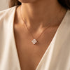 925 Rose Gold Silver Minimal Clover Pendant Chain for Women  