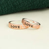 925 Silver Italian Love Engraved Couple Rings