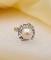 Florasha Pearl CZ Ring