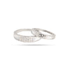 925 Silver CZ Geometric Pattern Couple Rings
