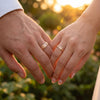 925 Silver Rose Gold Plated CZ Party Wear Couple Rings