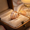925 Silver Rose Gold Plated CZ Party Wear Couple Rings