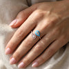 925 Sterling Silver Azure Dew Italian Ring