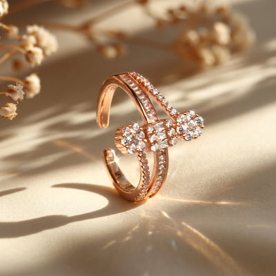 925 Sterling Silver Tri Lumiere Italian Ring
