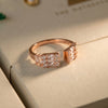 925 Sterling Silver Twin Prism Italian Ring