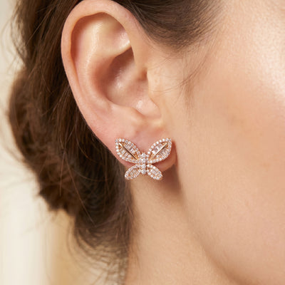 925 Sterling Silver Italian Stud Earrings for women