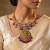 925 Silver Lakshmi Temple Necklace for Women