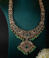 Aranya Regal Emerald & Victorian Temple Necklace