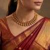 925 Silver Lakshmi Maroon Aura Necklace for Women