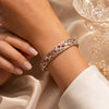 925 Sterling Silver Multicolour Enamel Tulip Garden Kada for Women