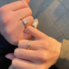 925 Sterling Silver Rose Knot Italian Couple Ring