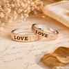 925 Silver Italian Love Engraved Couple Rings
