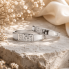 925 Silver CZ Geometric Pattern Couple Rings