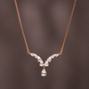 925 Silver Crystal Italian Pendant Chain for Women