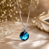 925 Silver Butterfly Crystal Women's Pendant Chain