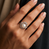 Florasha Pearl CZ Ring