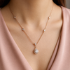 925 Silver Starlit Italian Pendant Chain for Women
