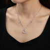 925 Sterling Silver Heart CZ Pendant Chain for Women