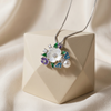 925 Sterling Silver Celeste Charm CZ Pendant Chain