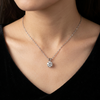 925 Silver Celestia Solitaire Daily Wear Pendant Chain