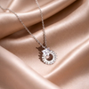 925 Silver Heart and Circle Combo Pendant Chain for Women