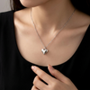 925 Sterling Silver Puffy Heart Daily Wear Pendant Chain