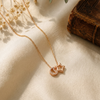 925 Sterling Silver Moon Star Italian Chain Pendant