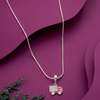 925 Sterling Silver Pink Ride Plain Silver Chain