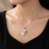 925 Sterling Silver Blush Bloom CZ Pendant Chain