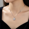 925 Sterling Silver Snow CZ Work Wear Pendant Chain