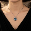 925 Silver Butterfly Crystal Women's Pendant Chain