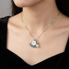 925 Sterling Silver Celeste Charm CZ Pendant Chain